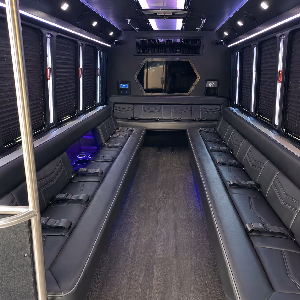 cheyenne 18 passenger party bus interior