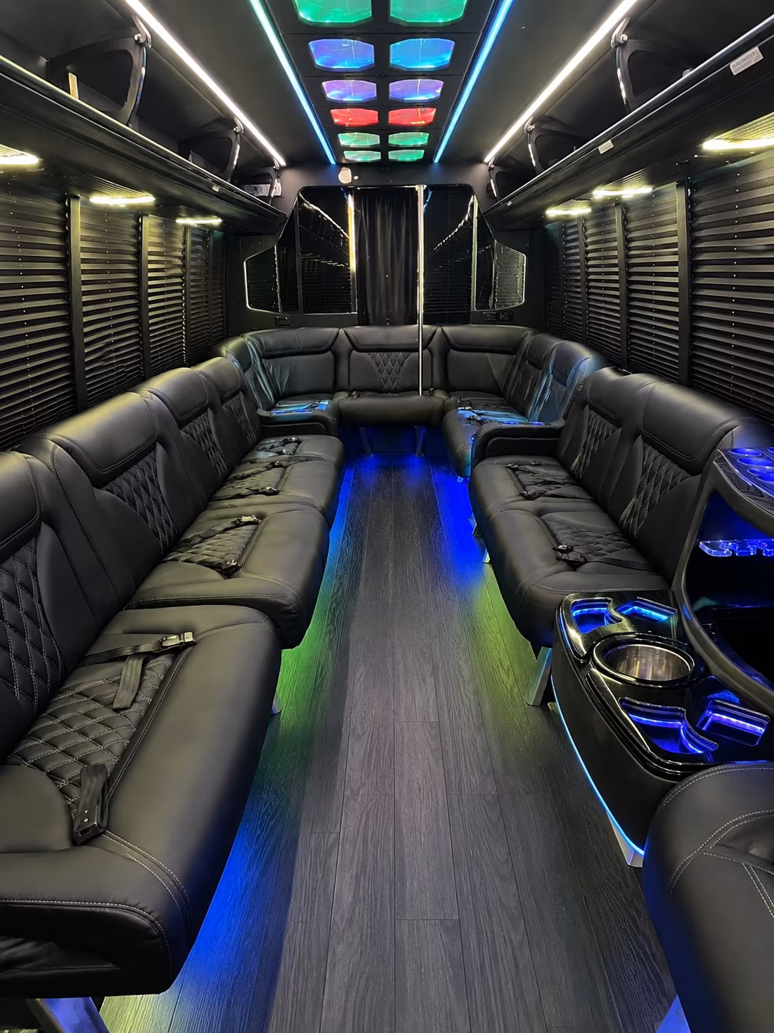 cheyenne 20 passenger party bus interior