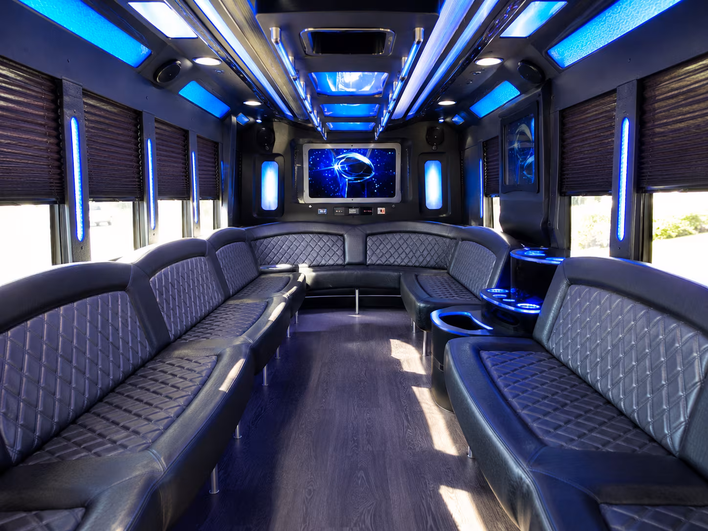 cheyenne 28 passenger party bus inside