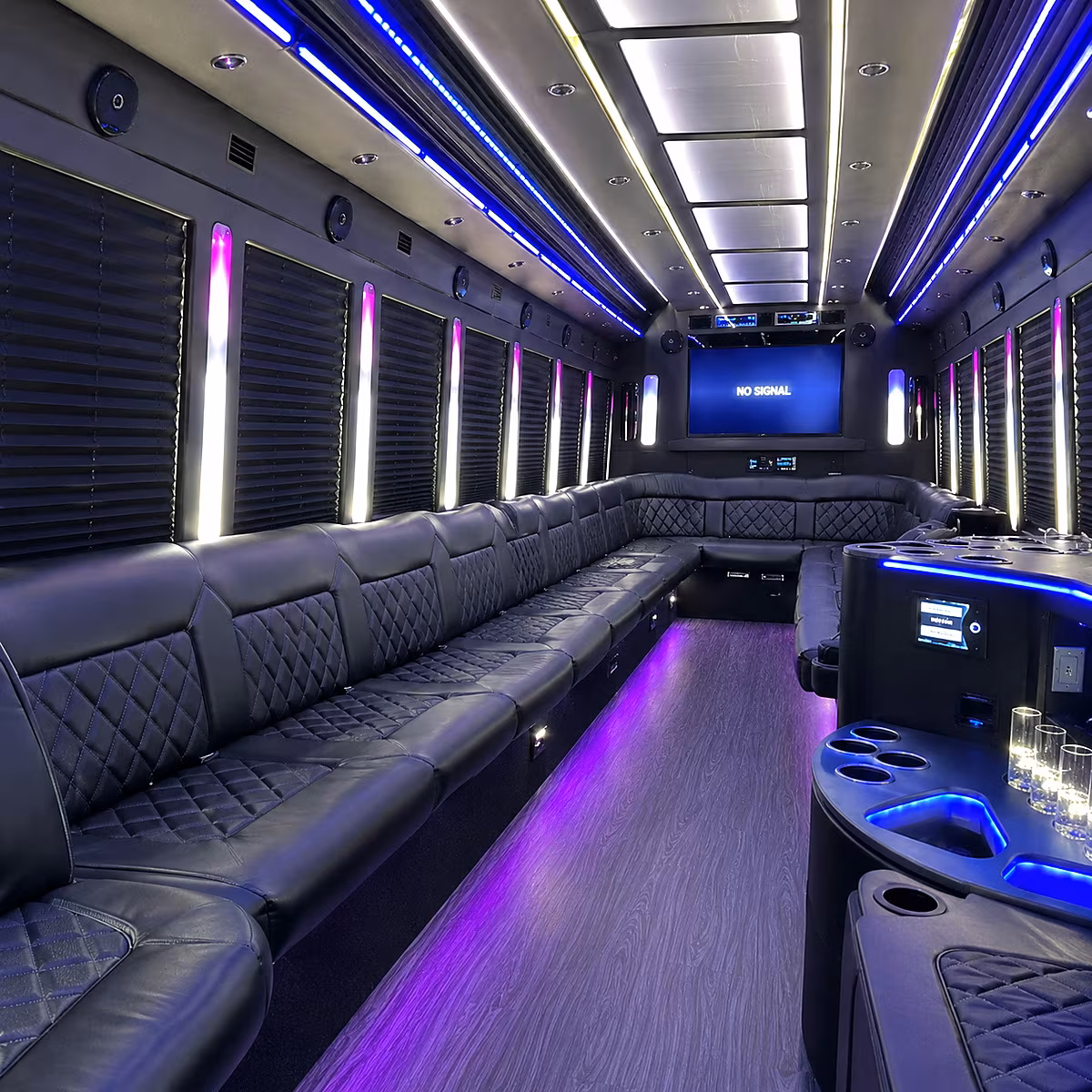 cheyenne 30 passenger party bus inside