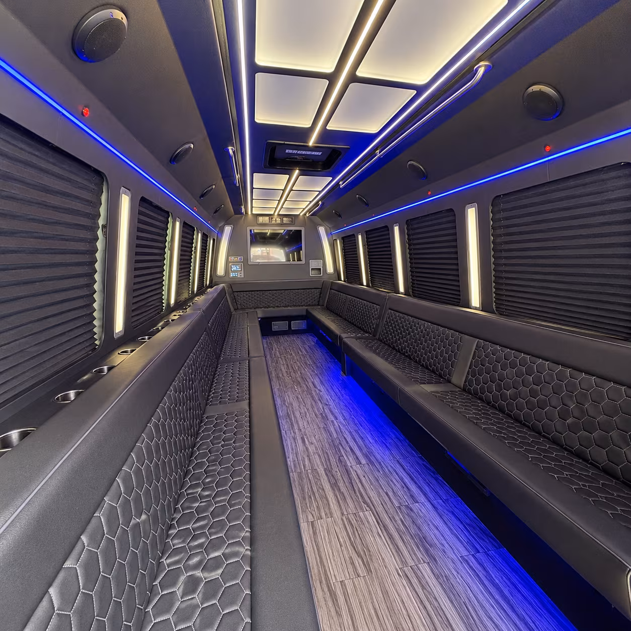 cheyenne 30 passenger party bus interior
