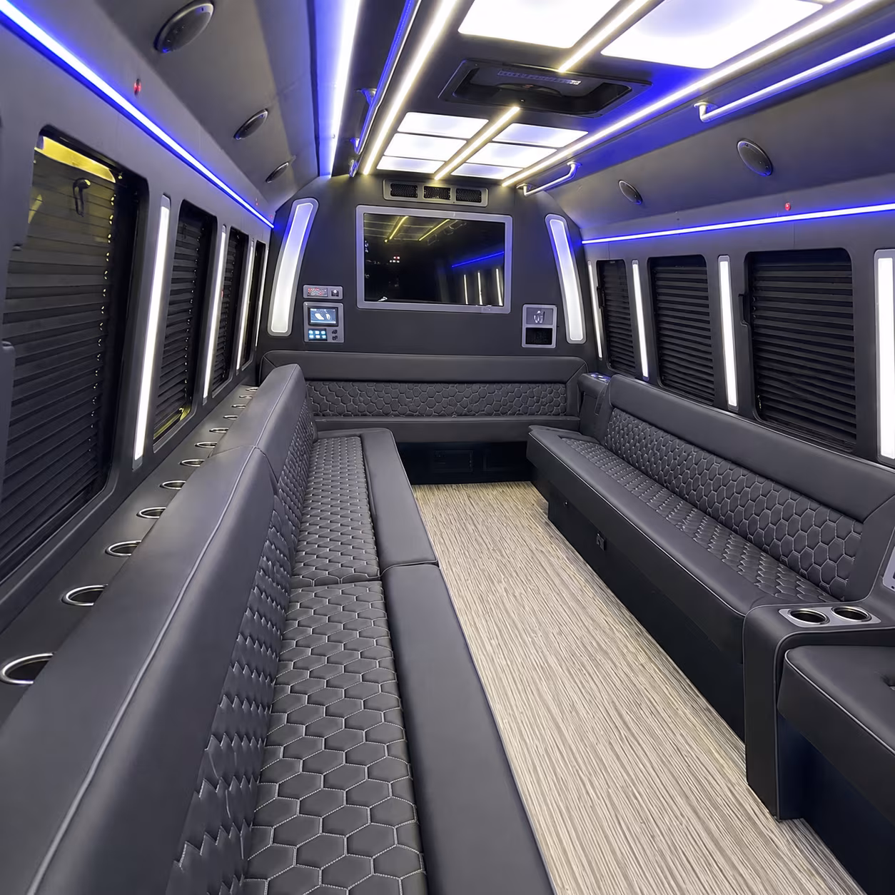 cheyenne 40 passenger party bus inside