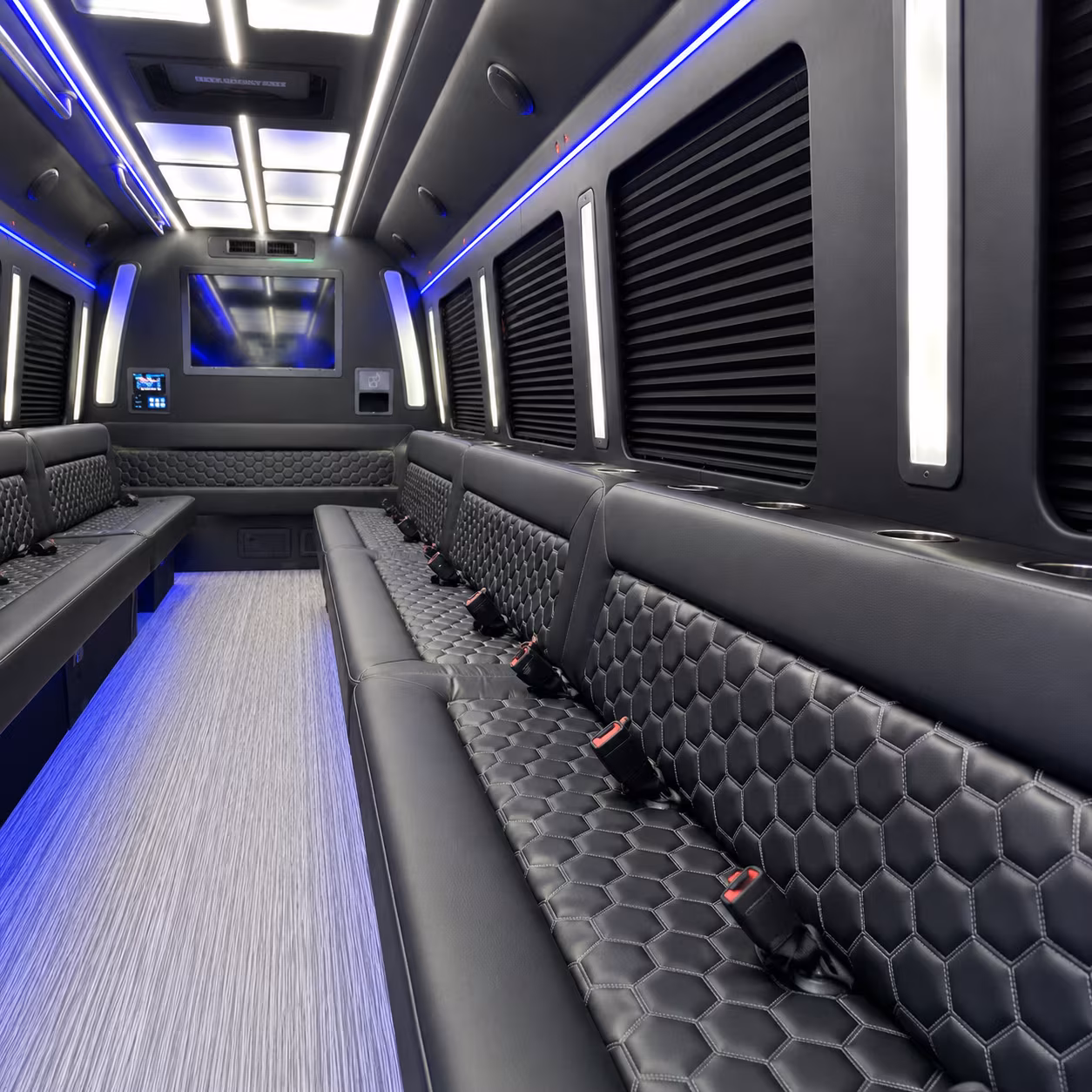 cheyenne party bus rental interior